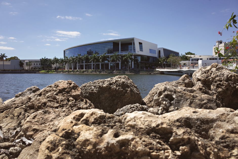 Nowoczesny budynek uniwersytecki ze szklaną fasadą